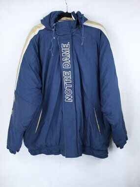 Notre Dame Starter Puffer Hooded Jacket Fighting Irish Men's SZ XL Vintage 90's